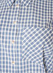 Loose checked shirt with a tie-belt, Blue, Packshot image number 2