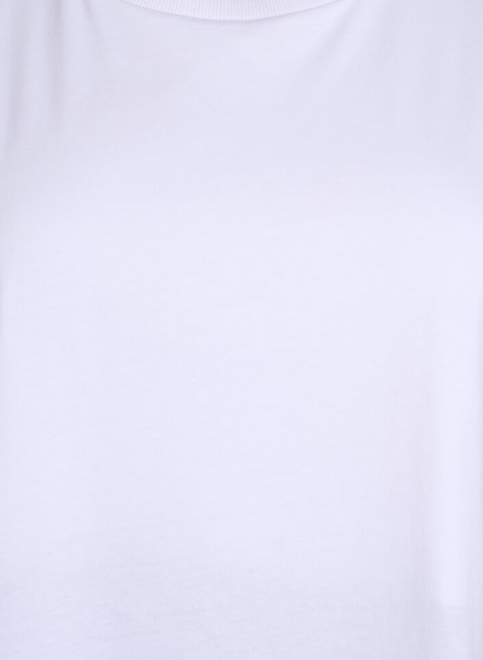 Sleeveless jersey blouse with shoulder pads, White, Packshot image number 2