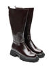 Tall boot with a lightly crackled look, Brown, Packshot image number 1