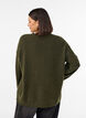 Loose knit sweater with prominent seams, Green, Model image number 2