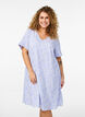 Short-sleeved dress with a V-neck, Blue, Model image number 0