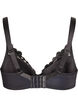 Padded underwire bra with embroidery, Black, Packshot image number 1