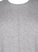 Knitted blouse with a round neck and center seam, Light Grey Melange, Packshot image number 2