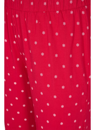 Printed cotton pyjama trousers, Tango Red AOP, Packshot image number 2