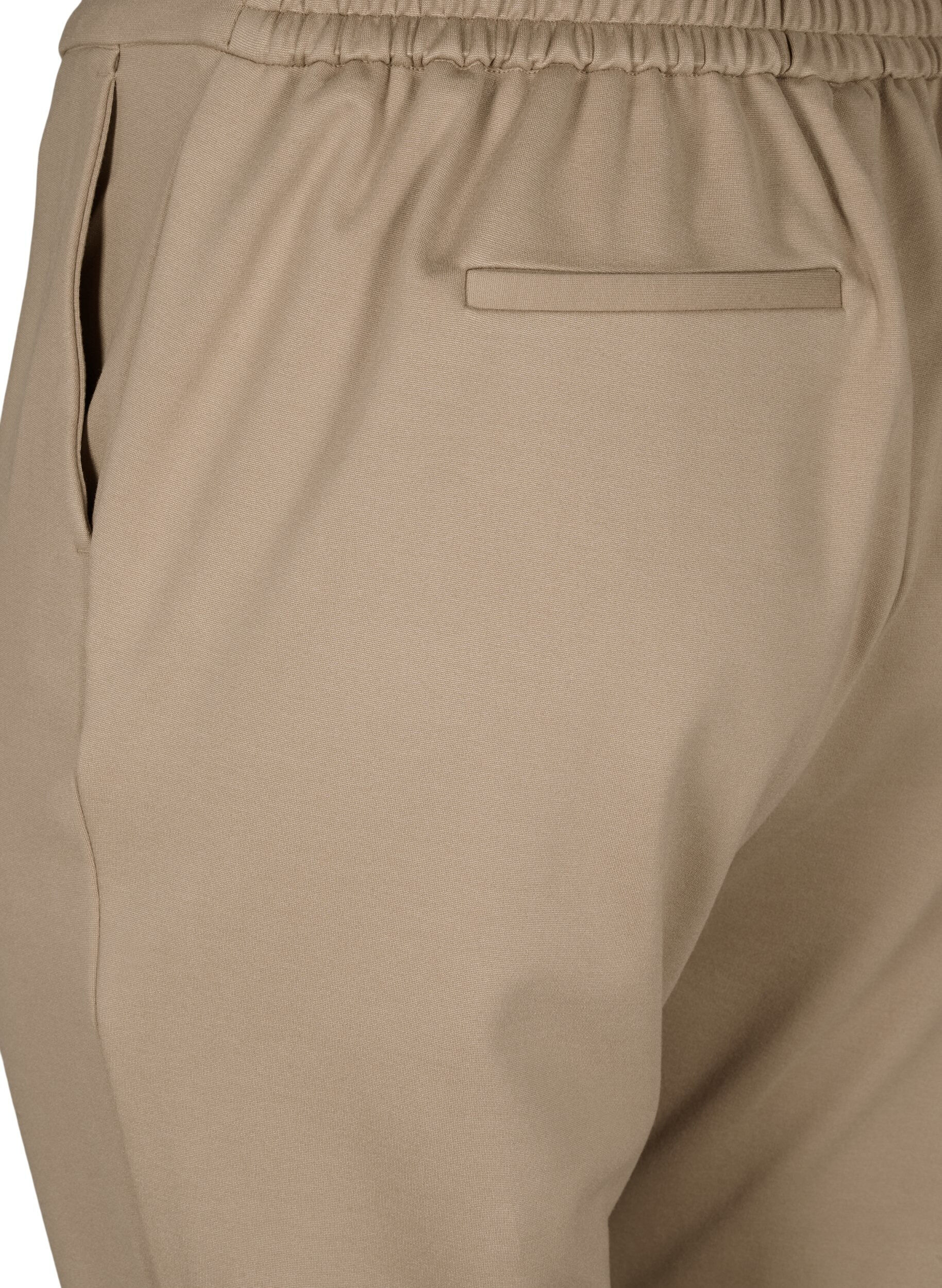 Zizzifashion Cropped trousers with pockets, Beige, Packshot image number 3