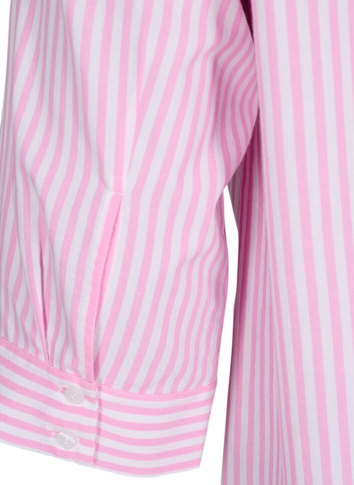 Long striped shirt with 3/4 sleeves, Pink, Packshot image number 4