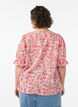 Cotton blouse with a square neckline, Red, Model image number 2