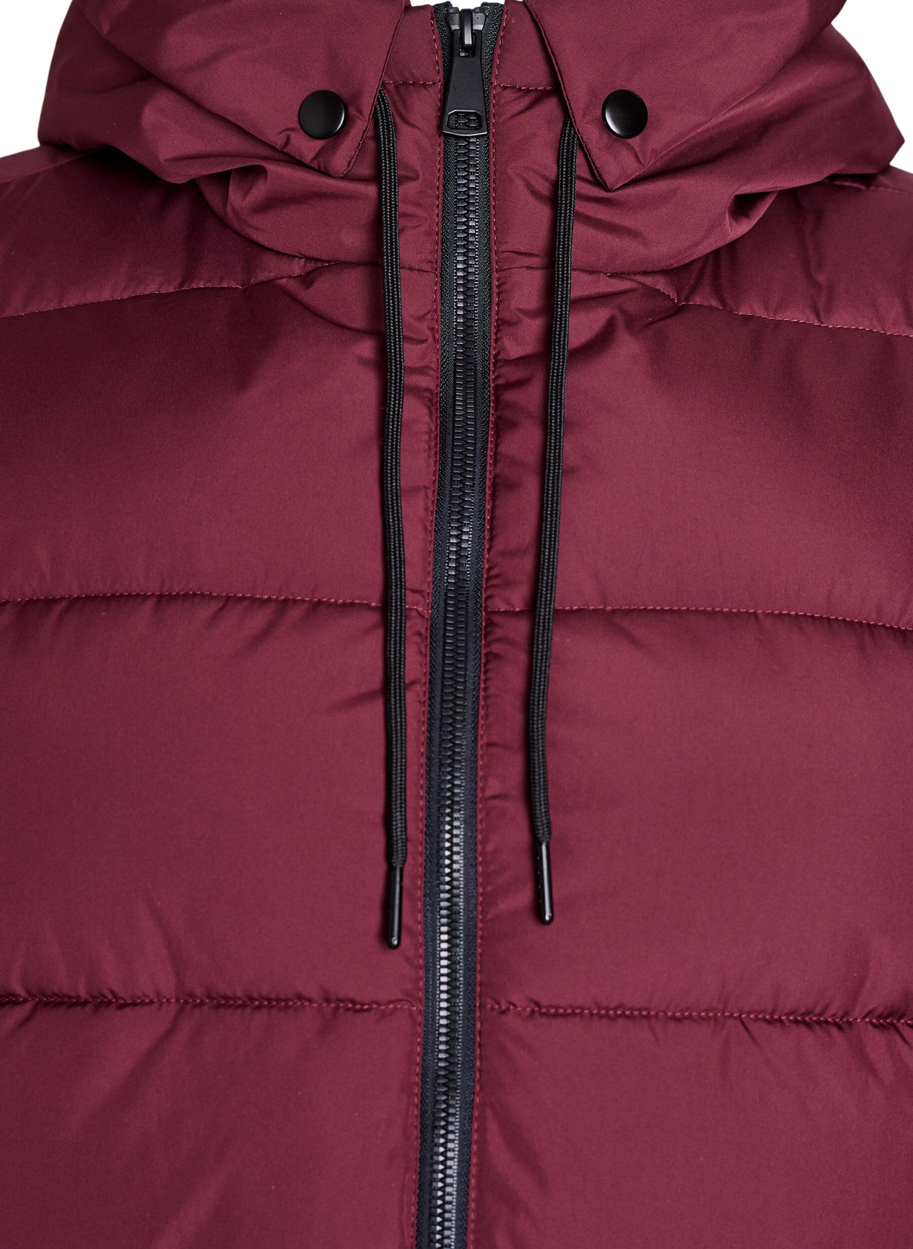 Zizzifashion Long vest with hood and pockets, Red, Packshot image number 2