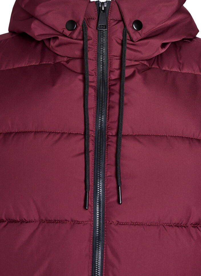 Long vest with hood and pockets, Red, Packshot image number 2