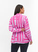 Printed wrap blouse in viscose, Rose Violet AOP, Model image number 1