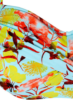 Printed bikini top, Bright Flower, Packshot image number 2