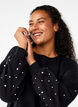 Sweatshirt with beads, Black, Model image number 2