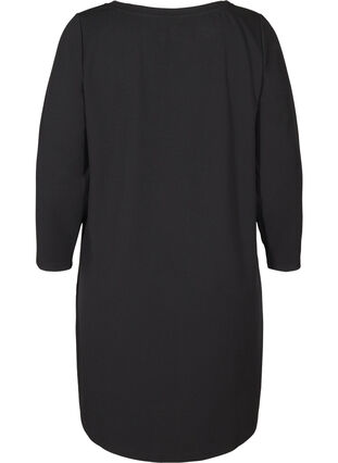 Plain A-line dress, Black, Packshot image number 1