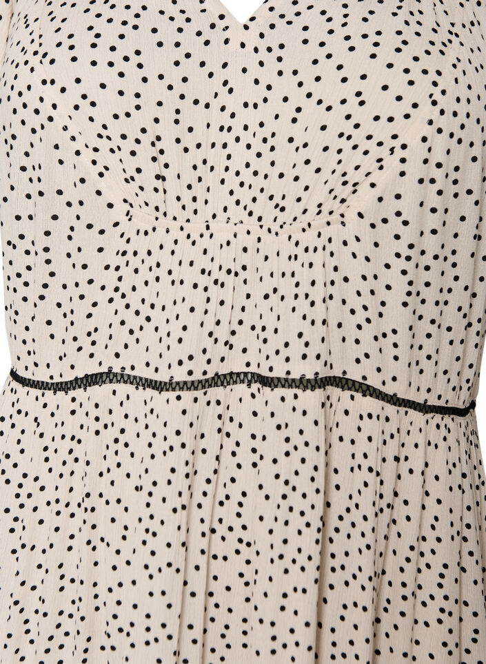 Patterned viscose midi dress, White, Packshot image number 2