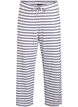 Loose night trousers with stripes, White, Packshot image number 0
