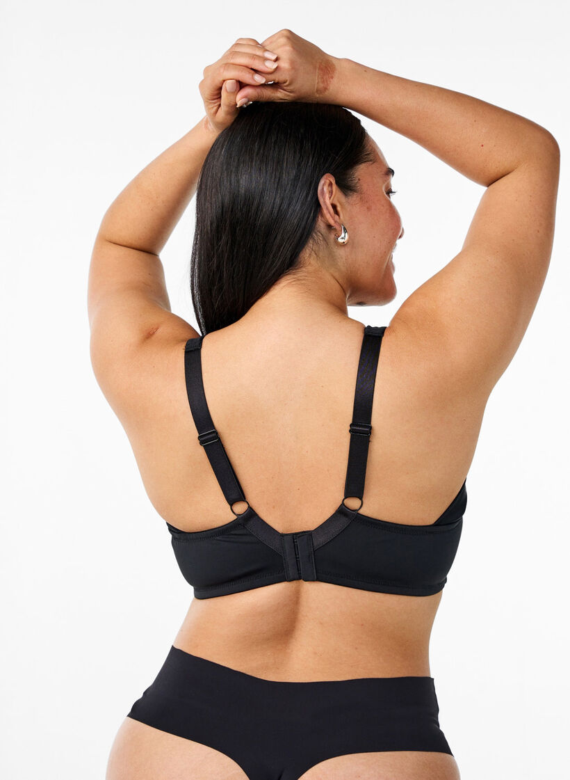 Comfort bra with padded straps, Black, Model image number 2