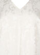 Knee-length jacquard dress with short sleeves, Whisper White, Packshot image number 2
