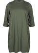 Balloon dress in cotton with pockets, Green, Packshot image number 0