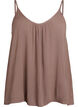 Strap top in viscose, Brown, Packshot image number 0