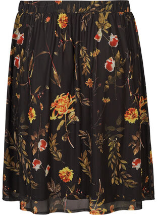 Skirt, Black w. yellow flower aop, Packshot image number 1