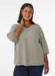 Patterned viscose blouse with 3/4-sleeves, Green, Model image number 0