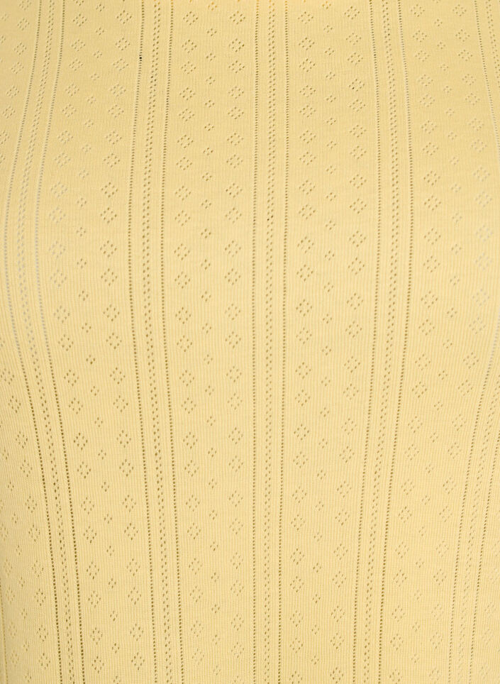 Cotton T-shirt with eyelet embroidery, Yellow, Packshot image number 2