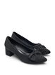 Pumps with bow and rhinestones, Black, Packshot image number 1