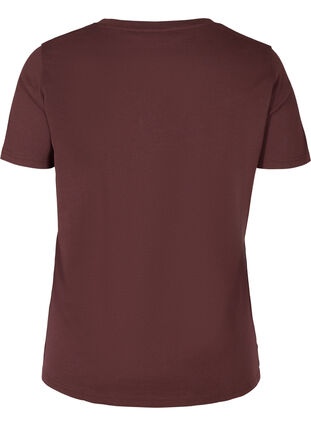 Short-sleeved cotton T-shirt, Fudge, Packshot image number 1