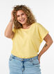 Short-sleeved cotton blend T-shirt, Yellow, Model image number 0