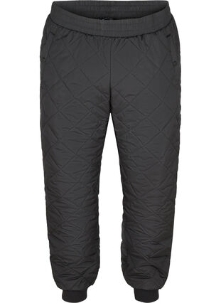Quilted thermal trousers with pockets, Black, Packshot image number 0