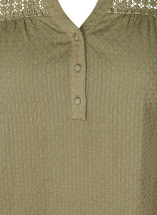 Sleeveless tunic in cotton, Aloe, Packshot image number 2
