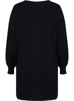 Knitted cardigan with long sleeves and pockets, Black, Packshot image number 1