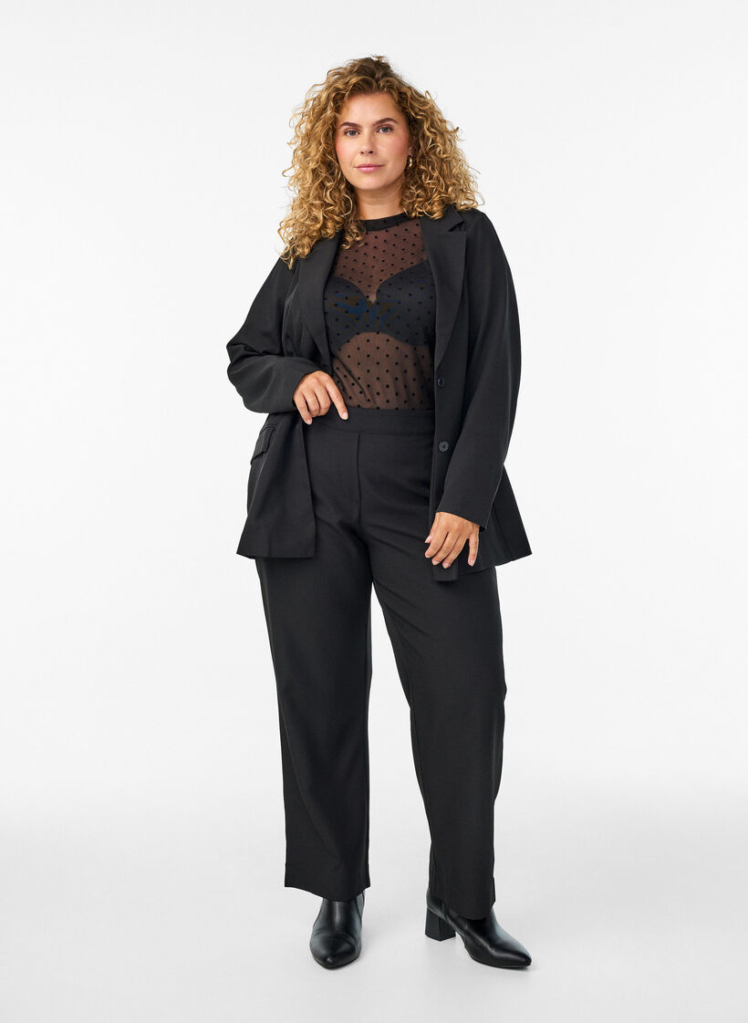 Loose trousers with pockets, Black, Model image number 0