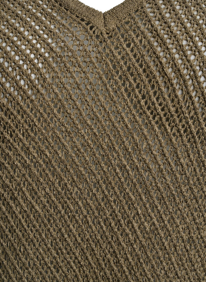 FLASH - Sleeveless knitted top with v-neck, Green, Packshot image number 2