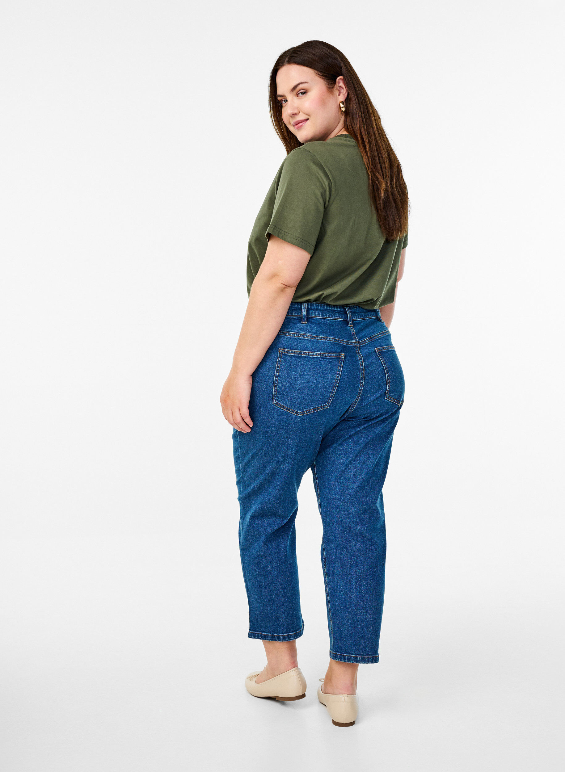 ZizzifashionCropped Vera jeans with a straight fit, Blue, Model image number 1