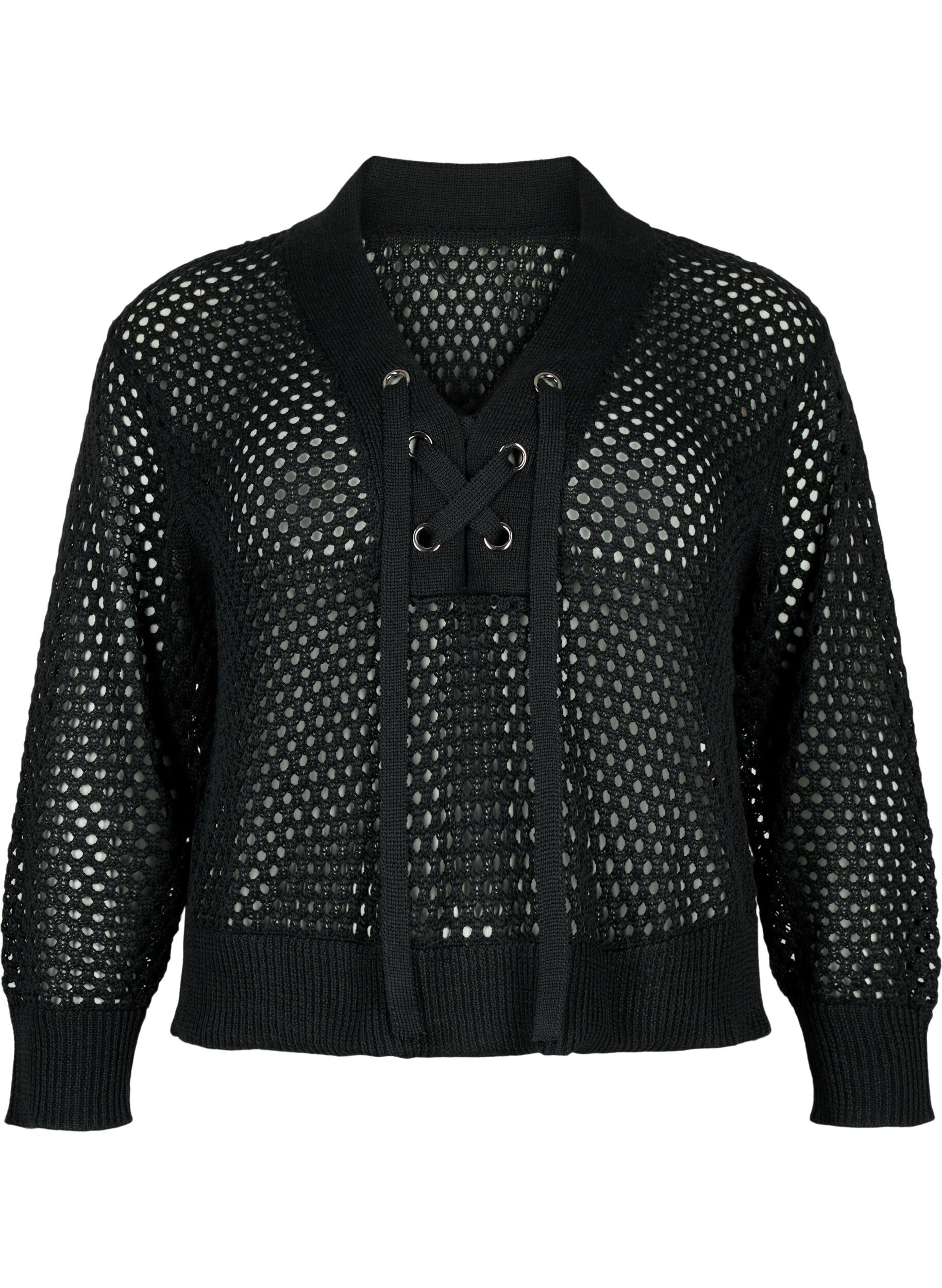 Zizzifashion Pullover with pattern, Black, Packshot image number 0