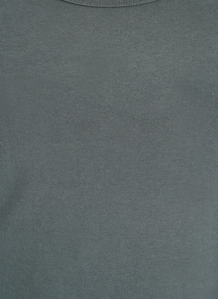 Cotton basic top, Green, Packshot image number 2