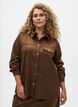 Faux suede shirt, Brown, Model image number 0