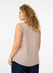 Sleeveless top with lace, Beige, Model image number 2