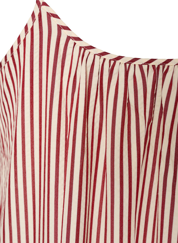 Summer dress with stripes and A-line shape, Red, Packshot image number 3
