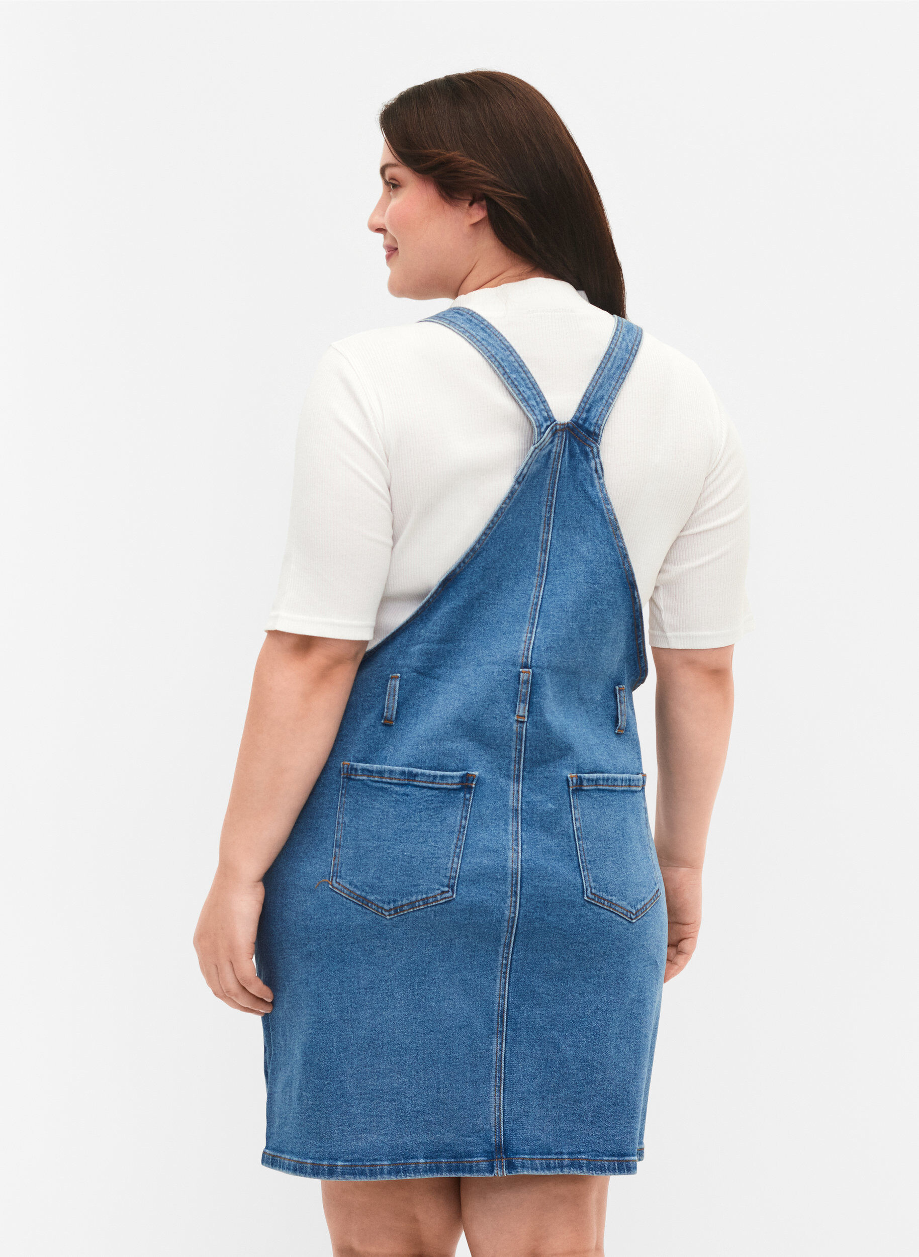 Zizzifashion Overalls dress in denim, Blue, Model image number 2