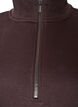 Sweatshirt dress with a high ribbed collar and zip, Brown, Packshot image number 2