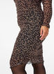 Short mesh dress with leopard print, Brown, Model image number 3