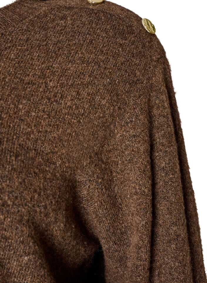 Knit blouse with button detail, 0890, Packshot image number 2