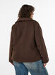 Short jacket with asymmetric button fastening, Brown, Model image number 2