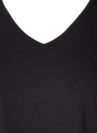 V-neck t-shirt, Black, Packshot image number 2