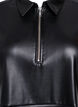 Short dress in faux leather with an A-line shape, Black, Packshot image number 2