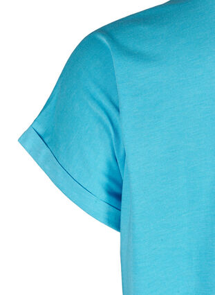 Cotton mix t-shirt, RIVER BLUE Mel., Packshot image number 3