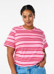Striped cotton t-shirt, Pink, Model image number 0