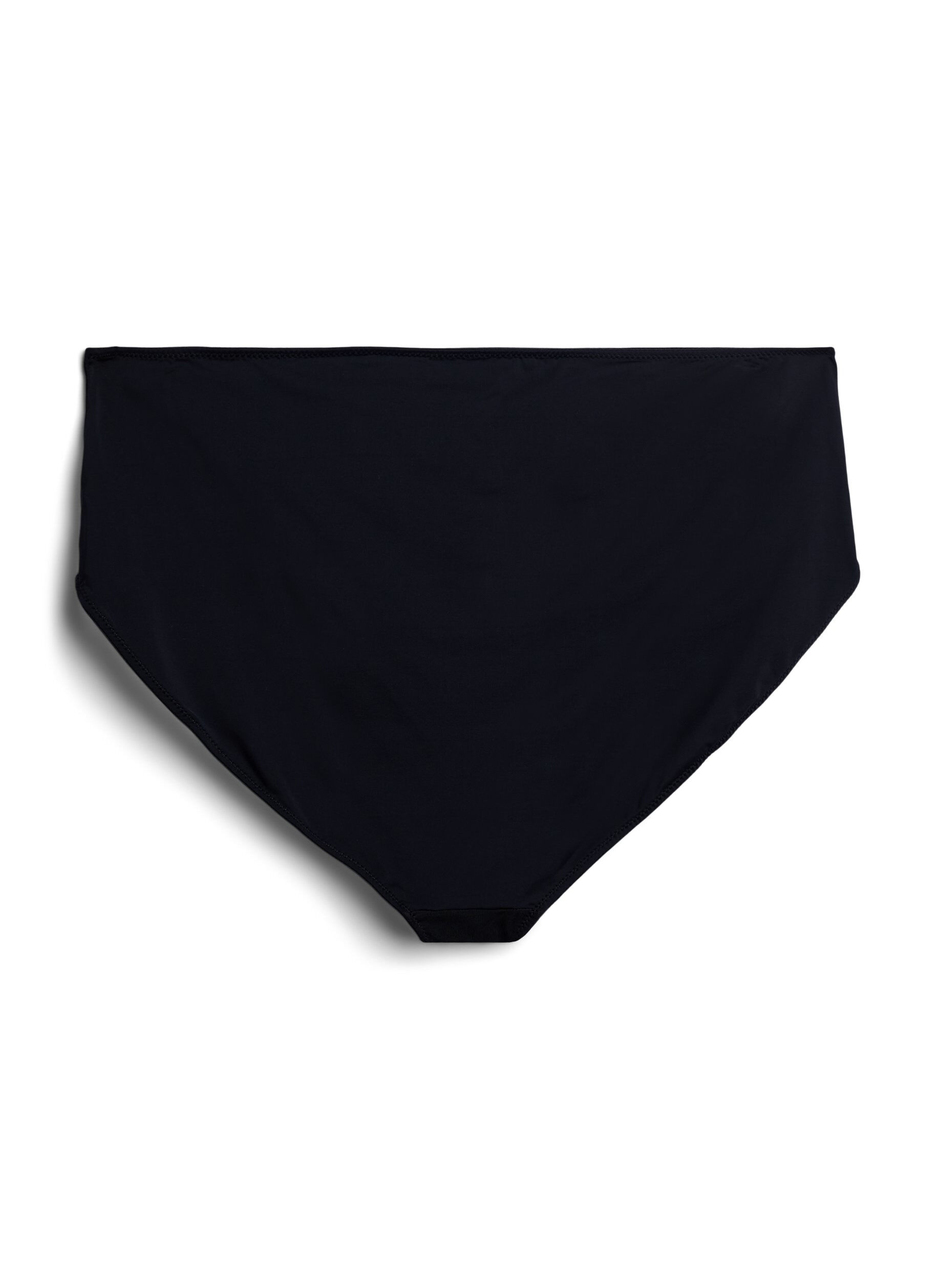 Zizzifashion Microfibre panties with mesh and embroidery, Black, Packshot image number 1